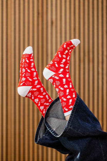Sparkassen-Socken – Signalrot