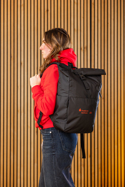 Rolltop-Rucksack – Schwarz